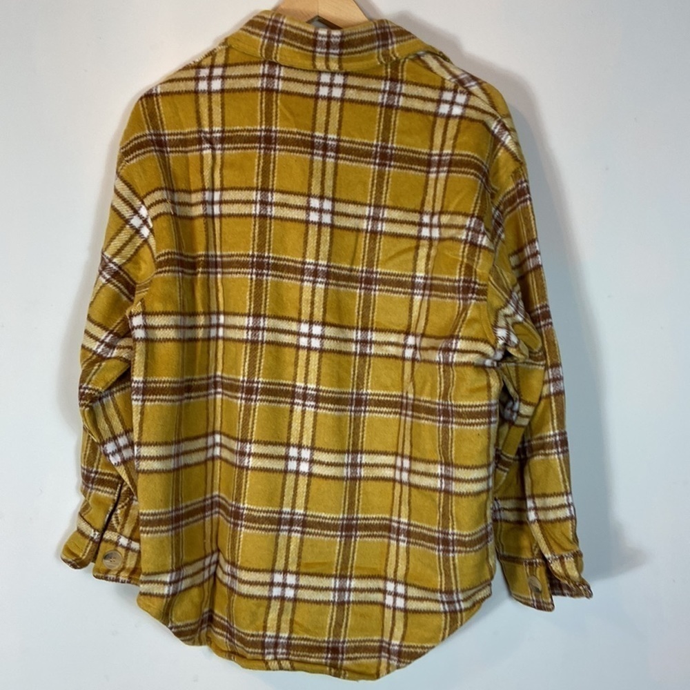𝅺GORGEOUS yellow and brown plaid button down - Picture 4 of 7